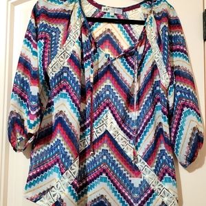 JOLT aztec blouse size S.